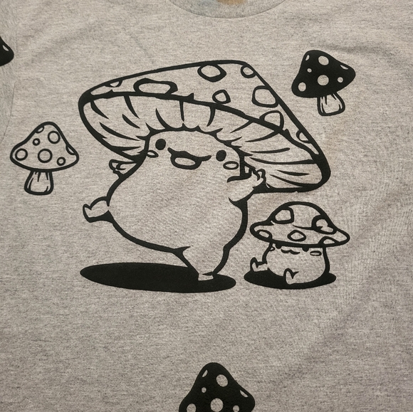 Dancing Mushroom Yellow Graphic Tee - Picture 2 of 3